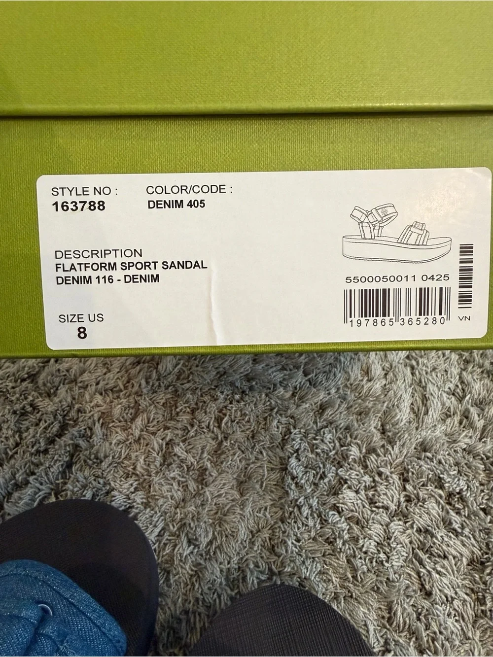 Tory Burch Denim Blue Strap Sandals with Logo Hardware